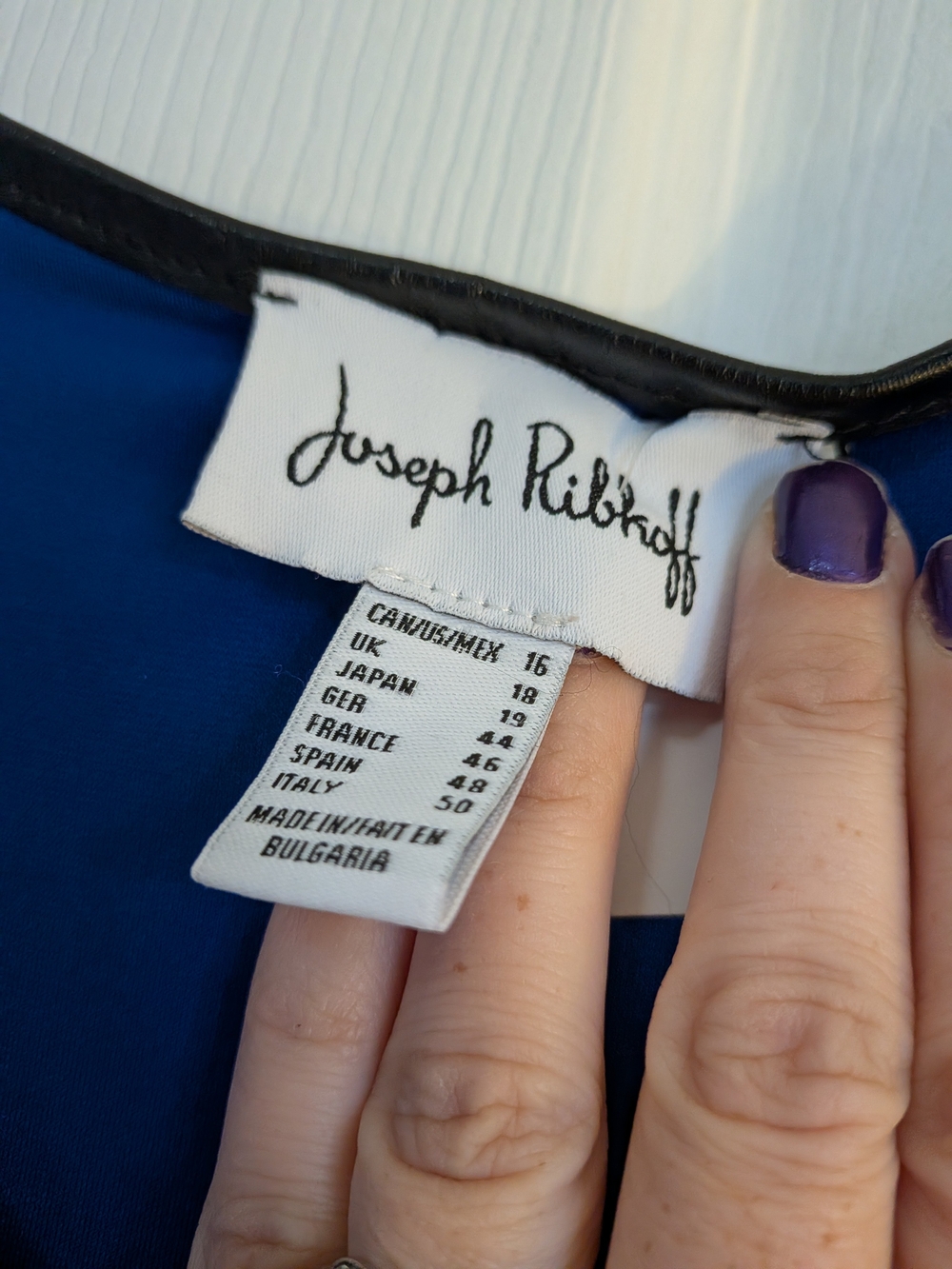 Joseph Ribkoff Blue Top with Black Trim